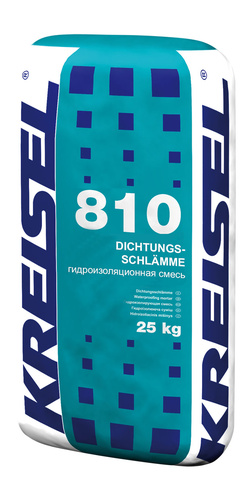 КРАЙЗЕЛЬ 810 DICHTUNGSSCHLÄMME (25 кг/меш) Смесь гидроизоляционная, толщина в один слой от 2 до 5 мм