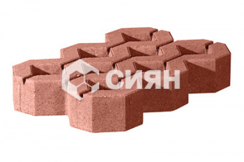 Плита бет. тротуарная П18-10 газонная красная СИЯН (600*400*100мм)
