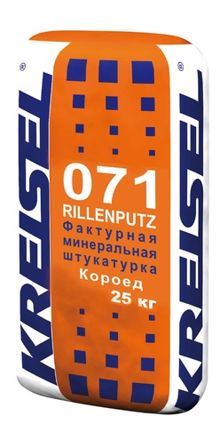 Штукатурка КРАЙЗЕЛЬ 071 RILLENPUTZ DR 2мм (цвет белый, мешок 25 кг.)