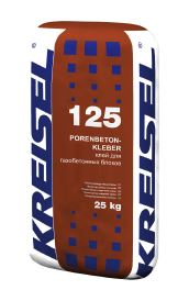 Кладочная смесь КРАЙЗЕЛЬ 125 PORENBETON-KLEBER (мешок 25 кг.) для газобетона, тонкослойная