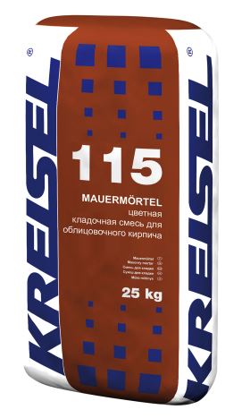 Кладочная смесь КРАЙЗЕЛЬ 115 MAUER-MÖRTEL (мешок 25 кг) серебристый №16