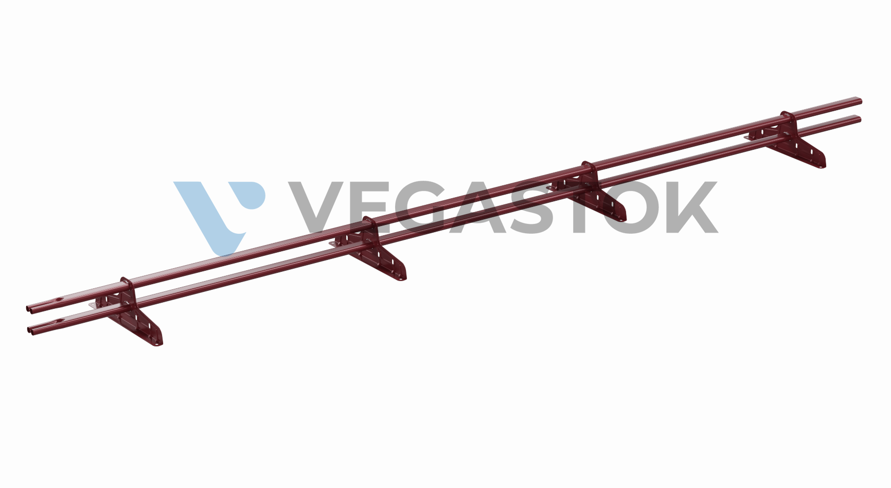 Снегозадержатель трубчатый VEGASTYLE 20*40/1,2мм 3000мм RAL 3005 для МЧ, ПН, мягкой кровли