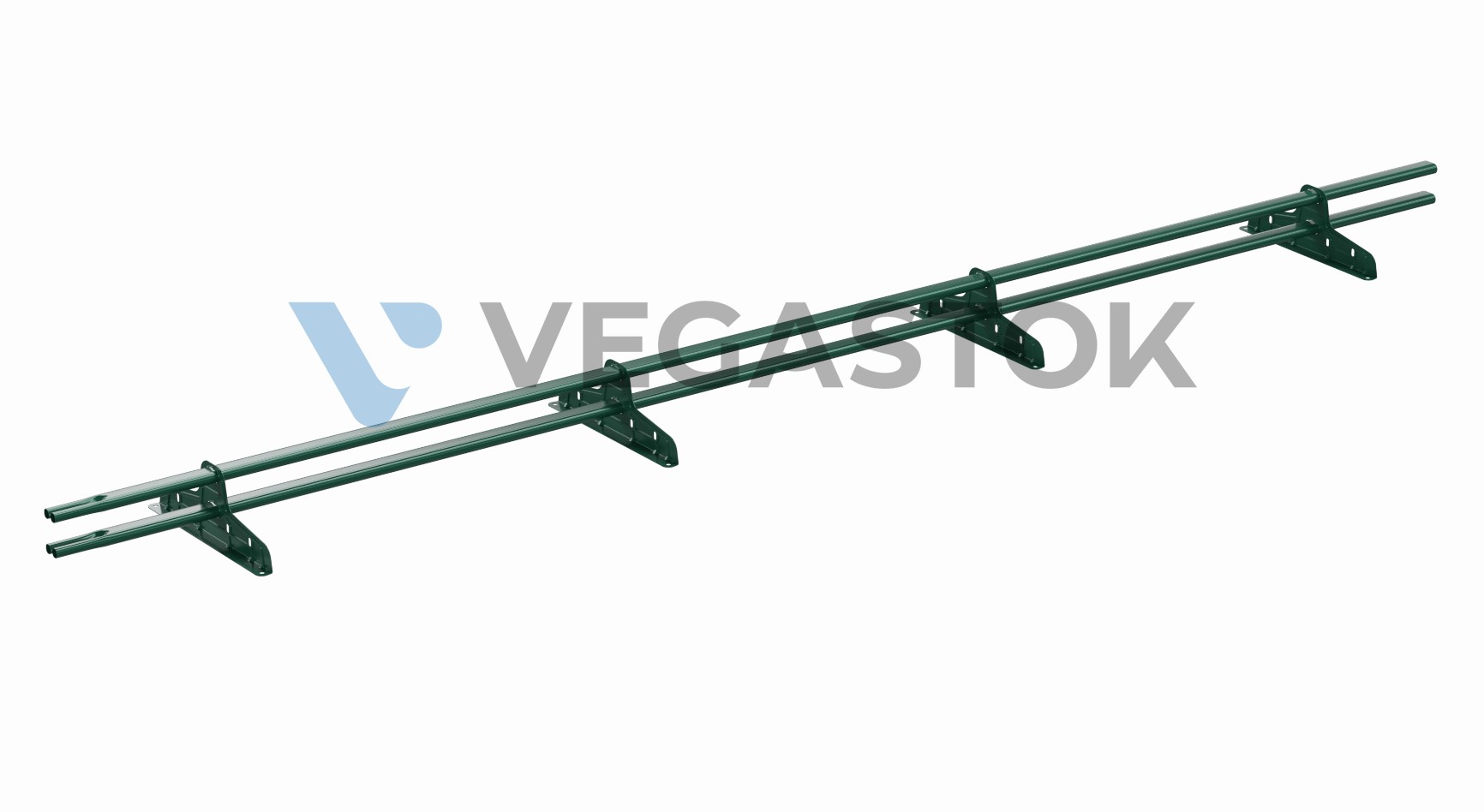 Снегозадержатель трубчатый VEGASTYLE 20*40/1,2мм 3000мм RAL 6005 для МЧ, ПН, мягкой кровли