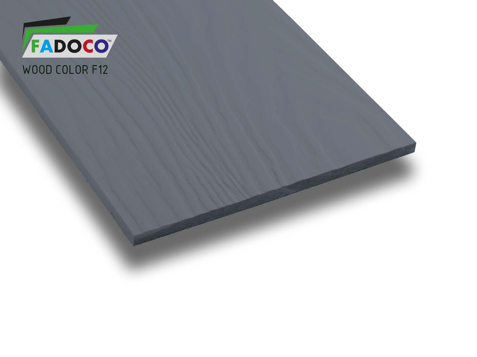 Доска FADOCO WOOD COLOR-190 F12 Насыщенный серый 3000*190*8